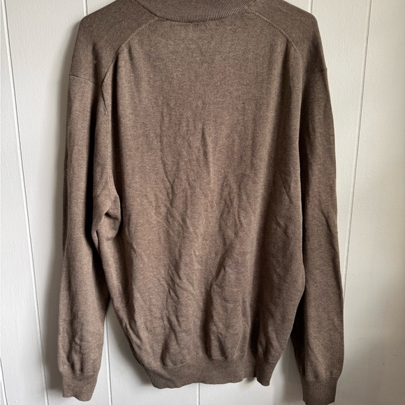 Jos. A. Bank Traveler 1/4 Zip Sweater XL Tan Pullover Performance Knit - Picture 5 of 5